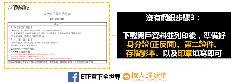 鉅亨買基金開戶流程