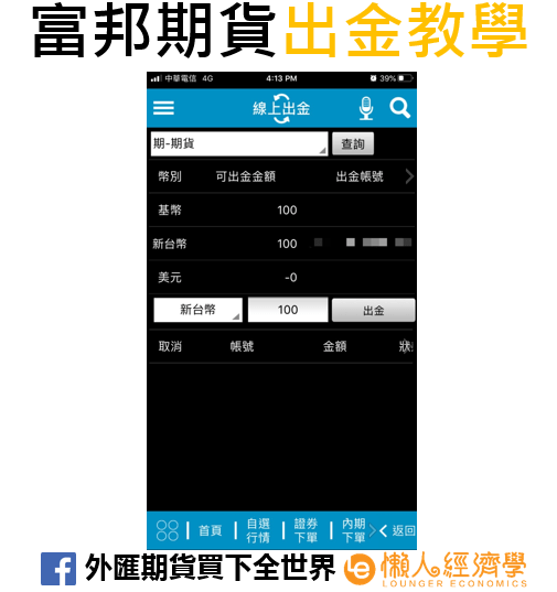 富邦期貨出金