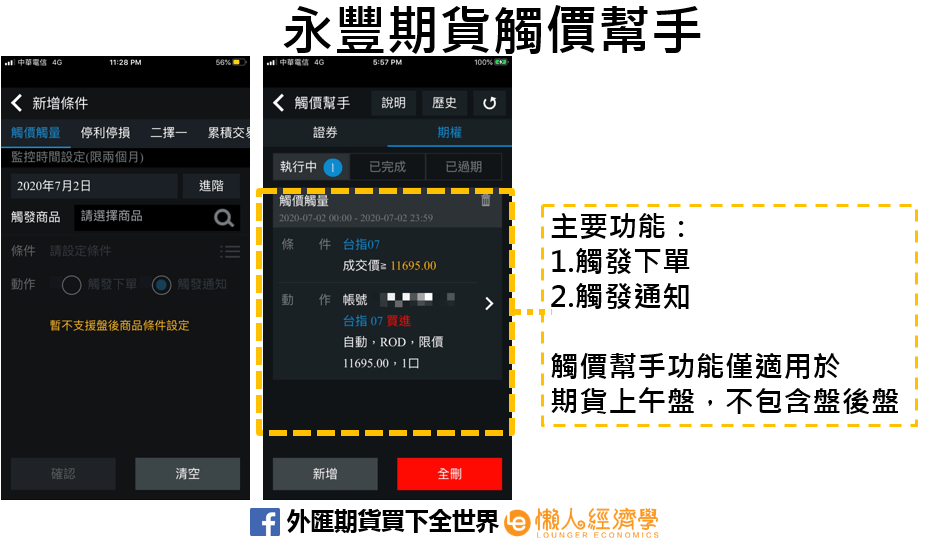 永豐期貨APP介紹-觸價幫手