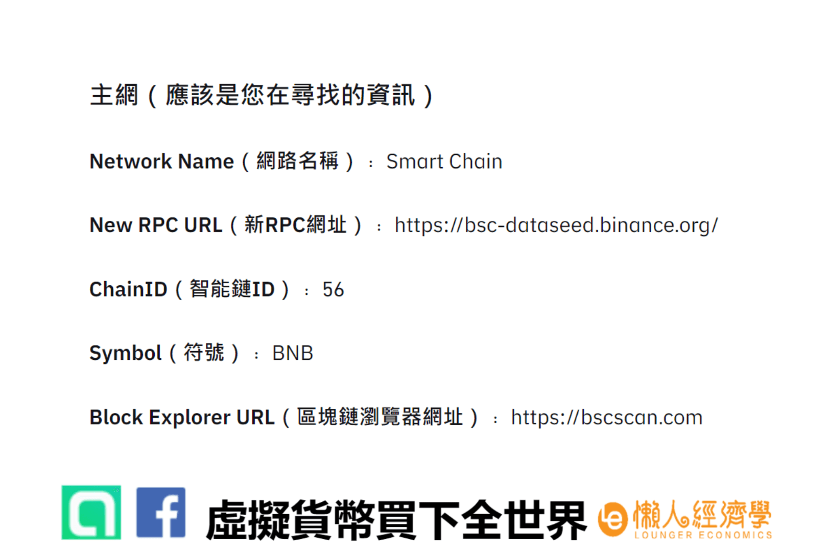 幣安nft充值教學 將下圖的資訊依序輸入對應的參數中