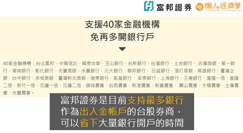 富邦證券免加開銀行帳戶