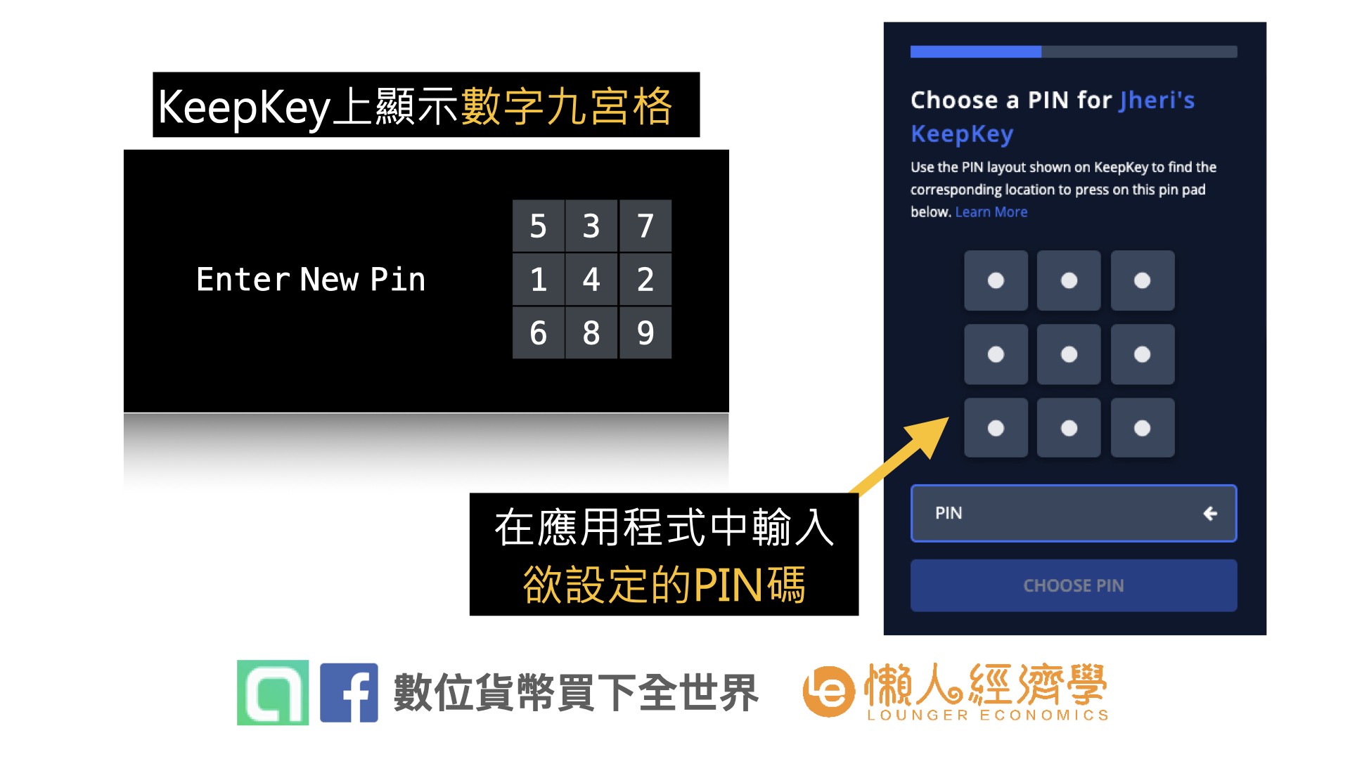 如何設定你的 KeepKey Wallet設定PIN碼