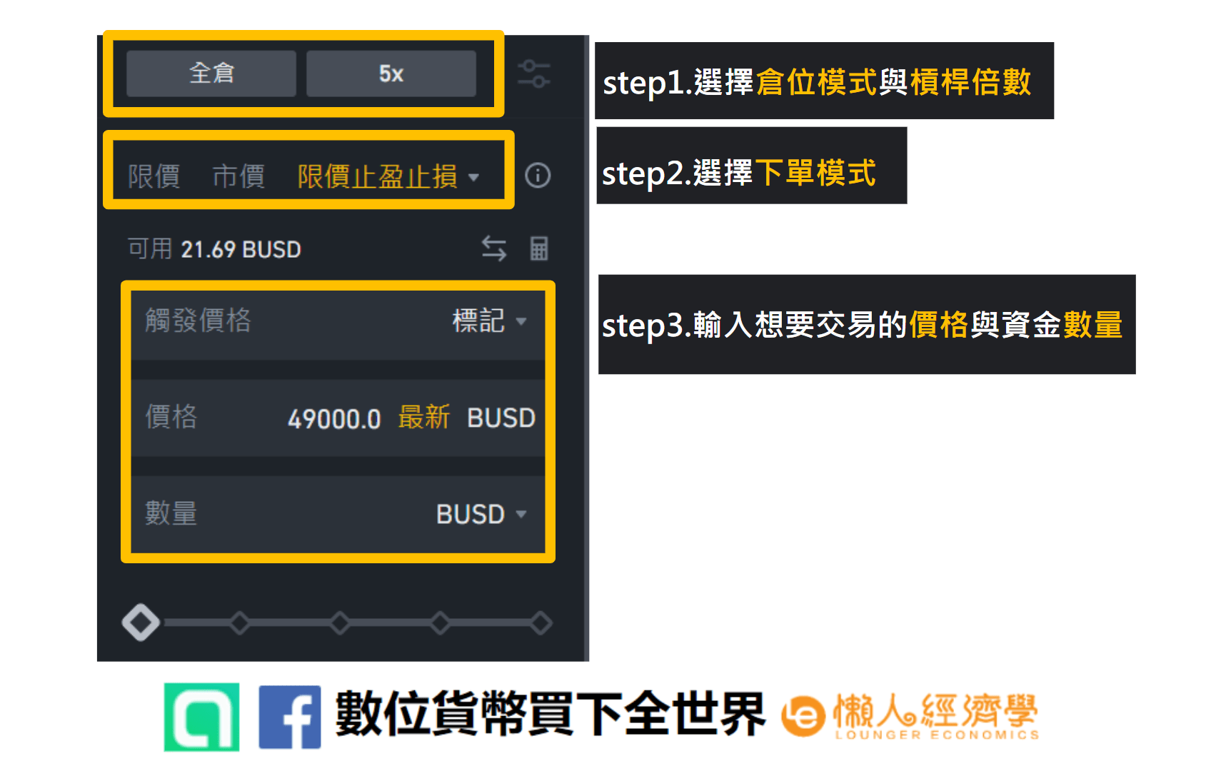 幣安BUSD 期貨保證金：合約交易參數設定教學