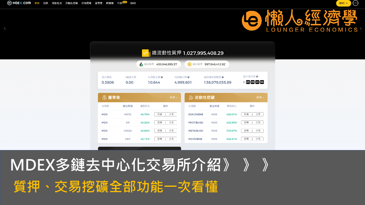 MDEX教學：多鏈去中心化交易所，流動性挖礦、交易挖礦全部功能一次看懂 – Mdex Finance