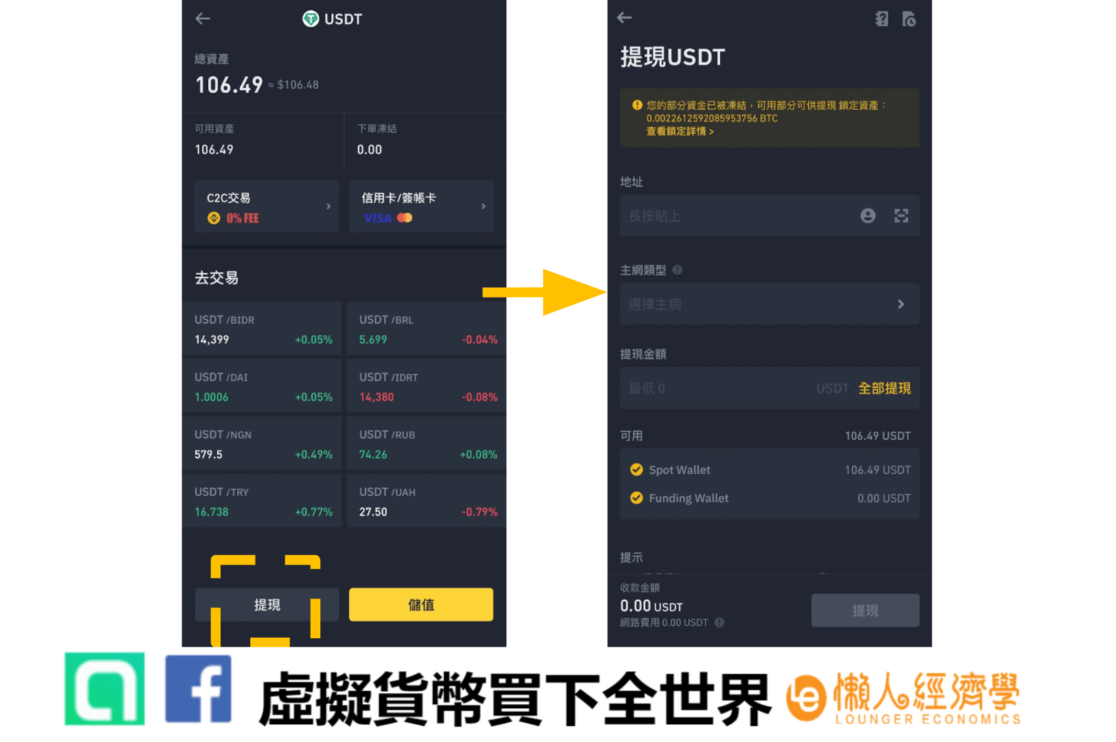 BitMEX入金 進入提現畫面