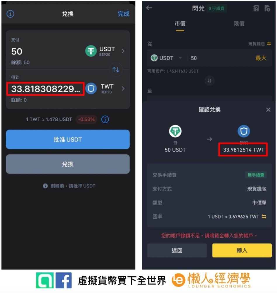 Trust Wallet 如何交易？手續費？